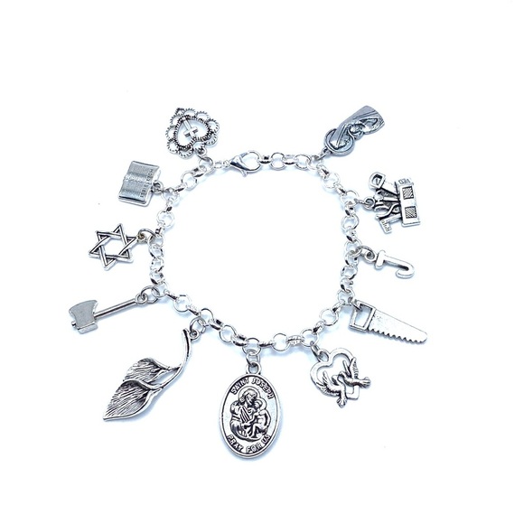 Saint Joseph Charm Bracelet Religious Christianity - Picture 8 of 8